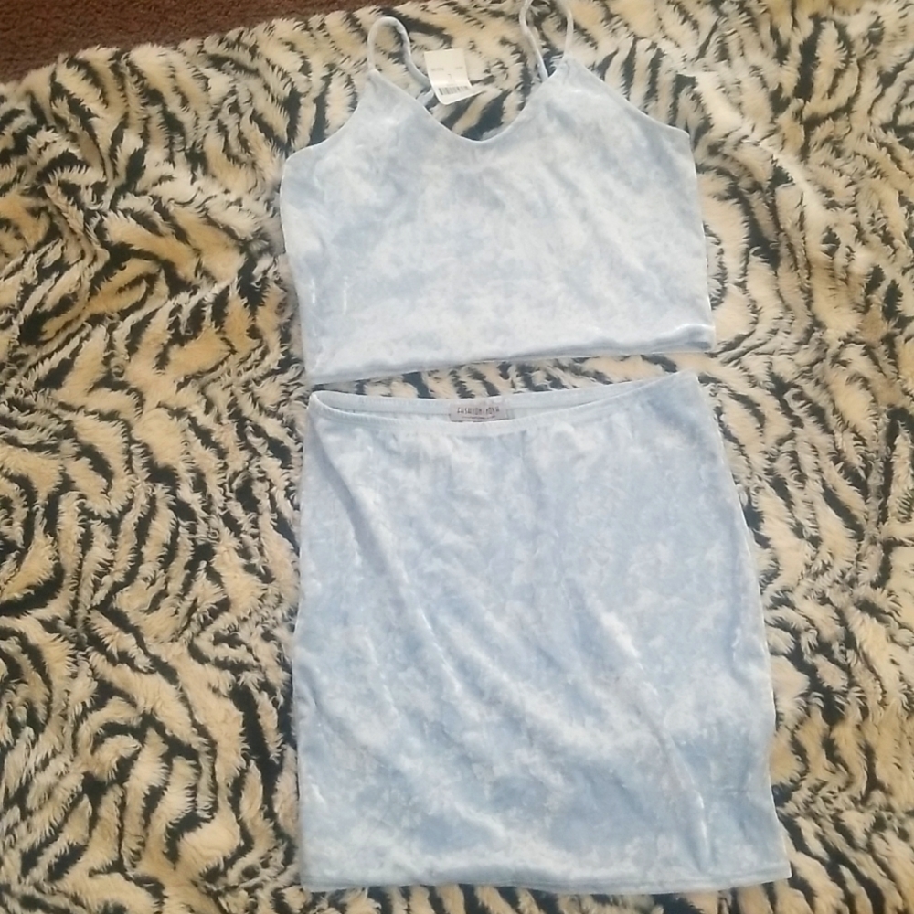 Baby blue Two piece